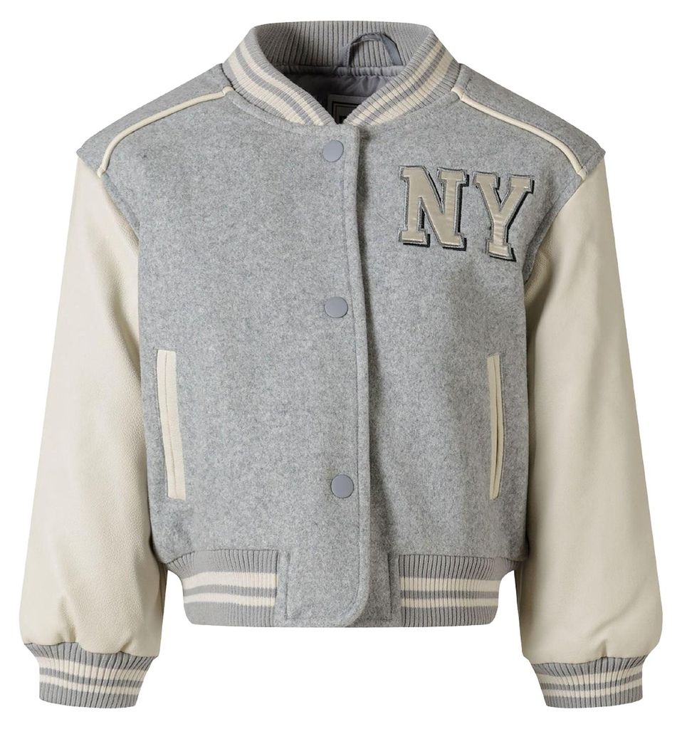 Minoti - Jacke für Mädchen, Kunststoff, Baseball MN533 (146-152) (Grau)