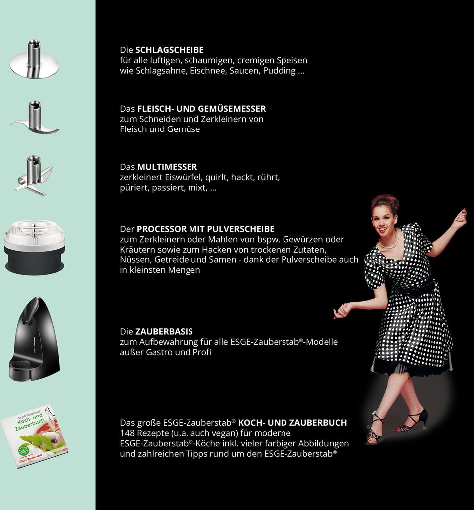 ESGE-Zauberstab Petticoat Edition 99205, Stabmixer, Produktbild 2