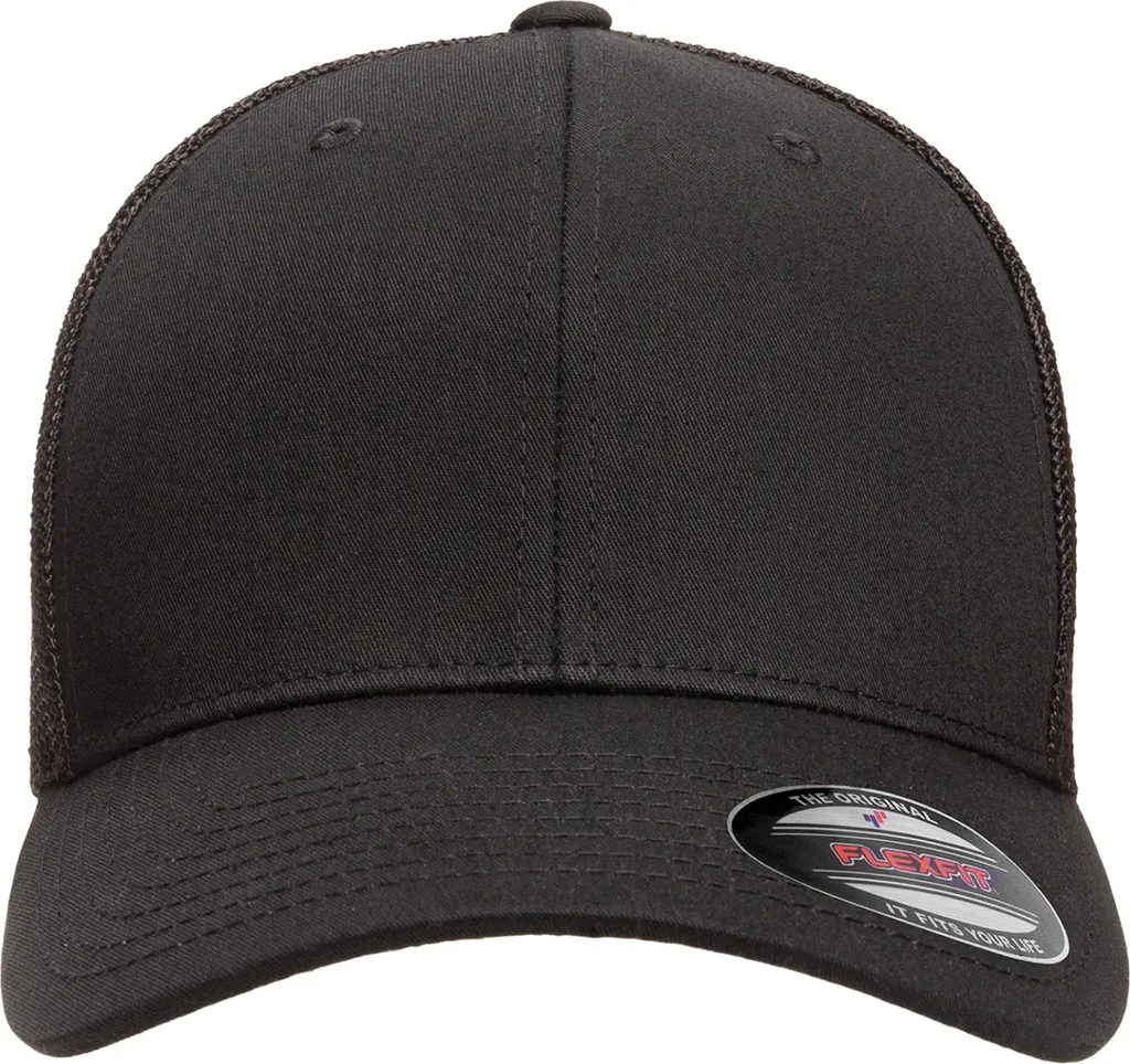 Yupoong Flexfit Cappello Trucker RW8628 Nero S/M | Traspirante Tech