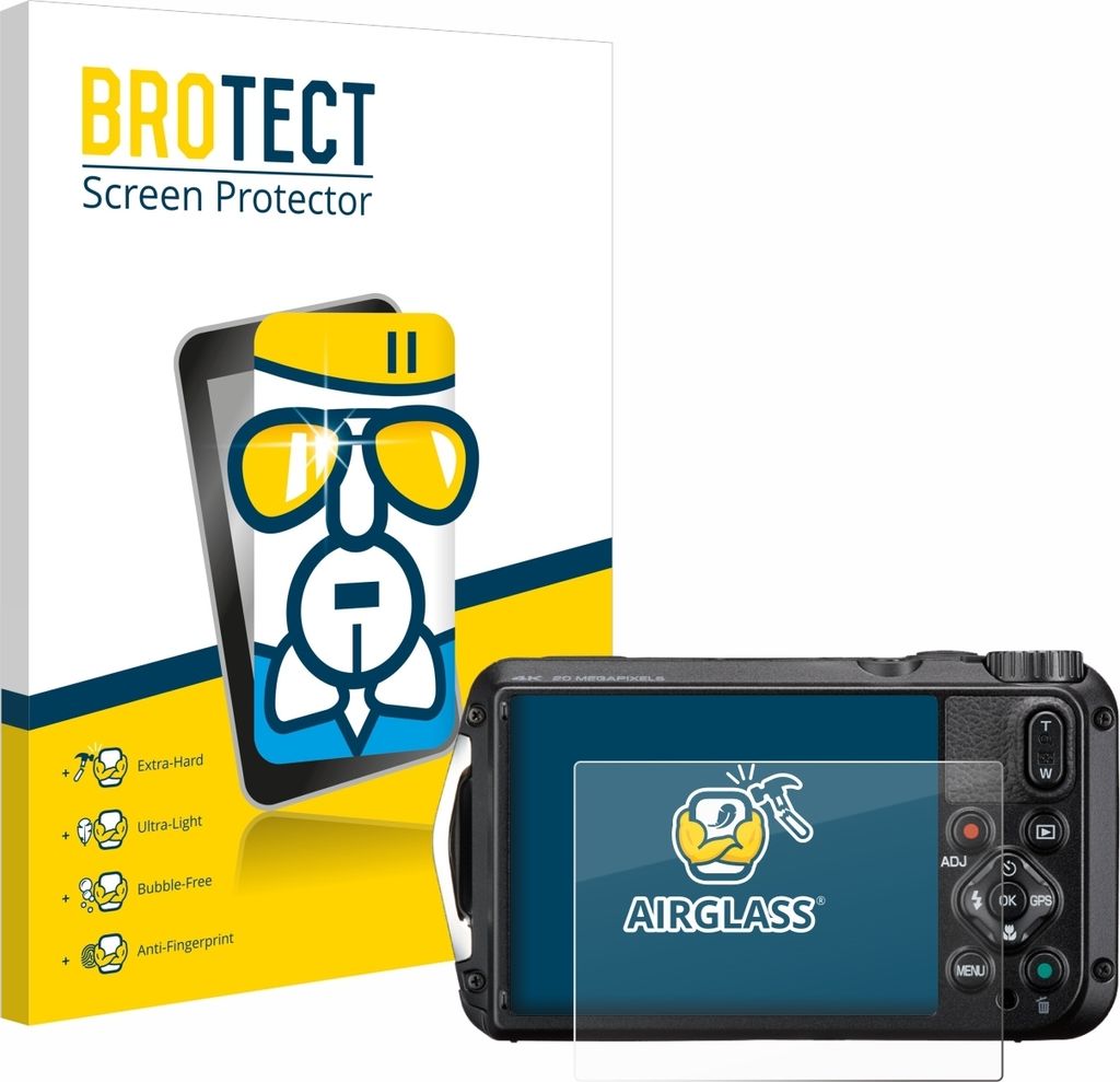 BROTECT Schutzglas für Ricoh Pentax WG-8 Schutzfolie Panzer Folie Glas Display Schutz klar