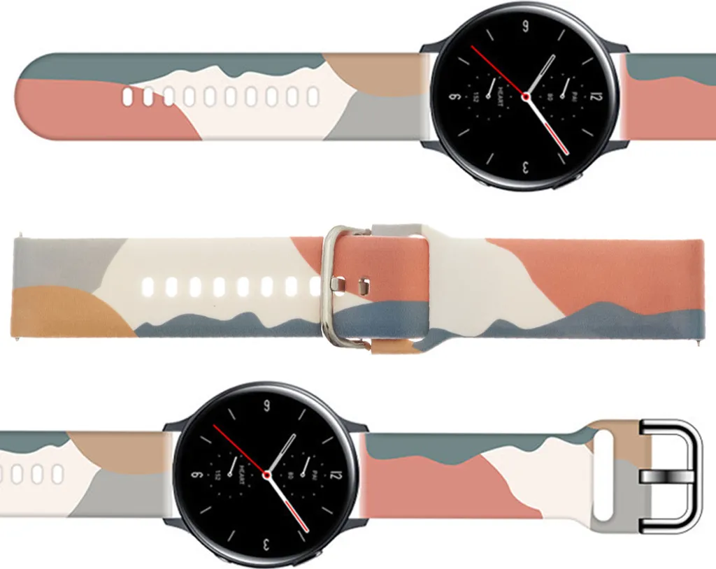 Cinturino Moro Per Samsung Galaxy Watch 46Mm Cinturino In Silicone Orologio Braccialetto Modello 15