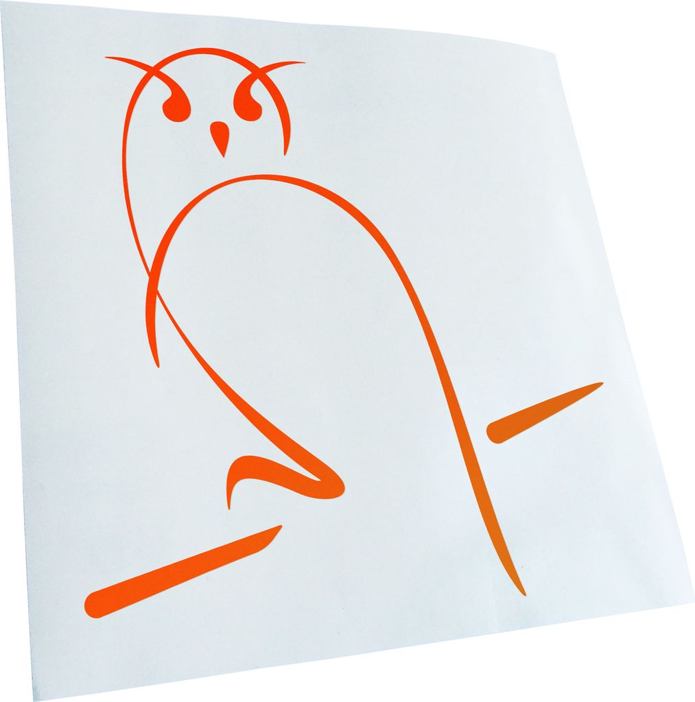 Kiwistar - Autoaufkleber - neonorange - 60 x 55 cm - Kiwistar Eule - Heckscheibenaufkleber - Aufkleber für Auto Kfz Fahrrad, LKW, Truck Mofa