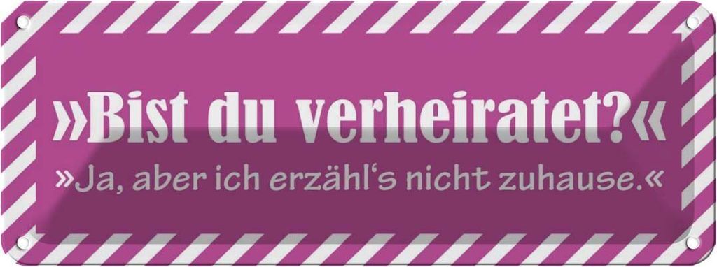 vianmo Blechschild 10x27 cm Bist du verheiratet Dekoration Spruch Zitat