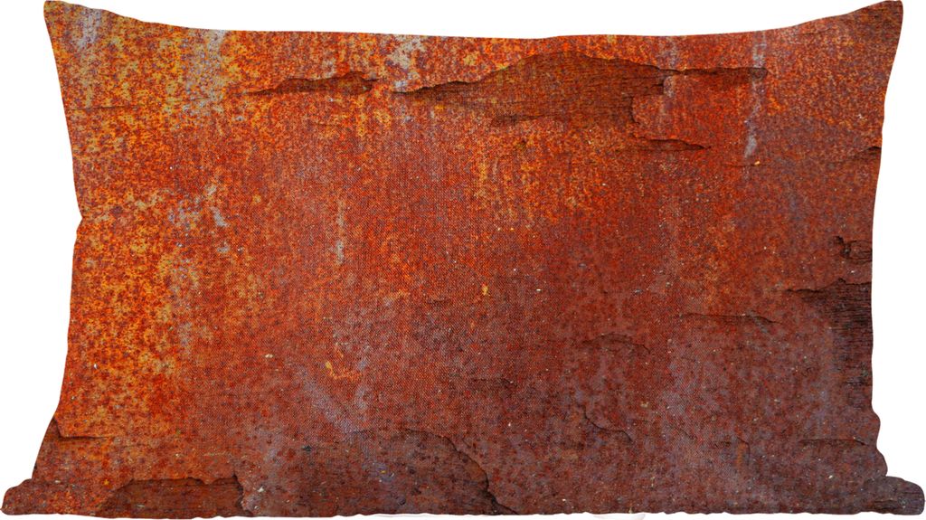 MuchoWow Zierkissen Sofakissen Wohnzimmer Dekokissen 60x40 cm Rost - Vintage - Stahl - Kopfkissen - Polster mit Foto