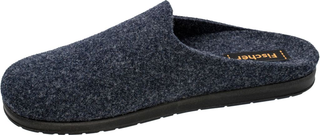 Fischer Herren Pantoffel Filz Hausschuh lose Einlagen 644803, Größe:46 EU, Farbe:Blau