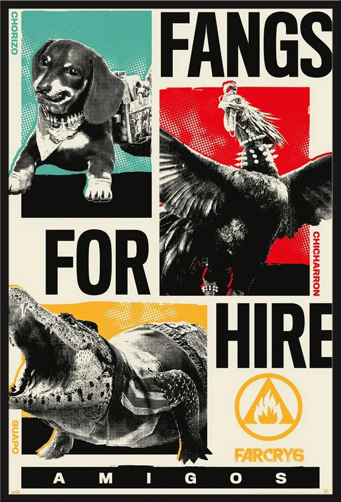 Affiche Far Cry 6 Encadrée Vitre Acrylique Incassable Cadre Shinsuke Noir