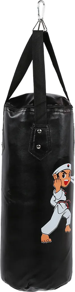 Sac de Boxe Enfant 60 cm à Suspendre Noir en Toile Robuste Haute Qualité