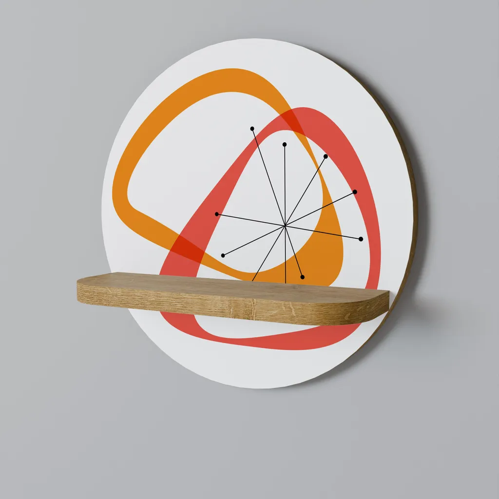 Mensola da Parete Rotonda Rovere Riva SPACEREBELS | Arredo Casa