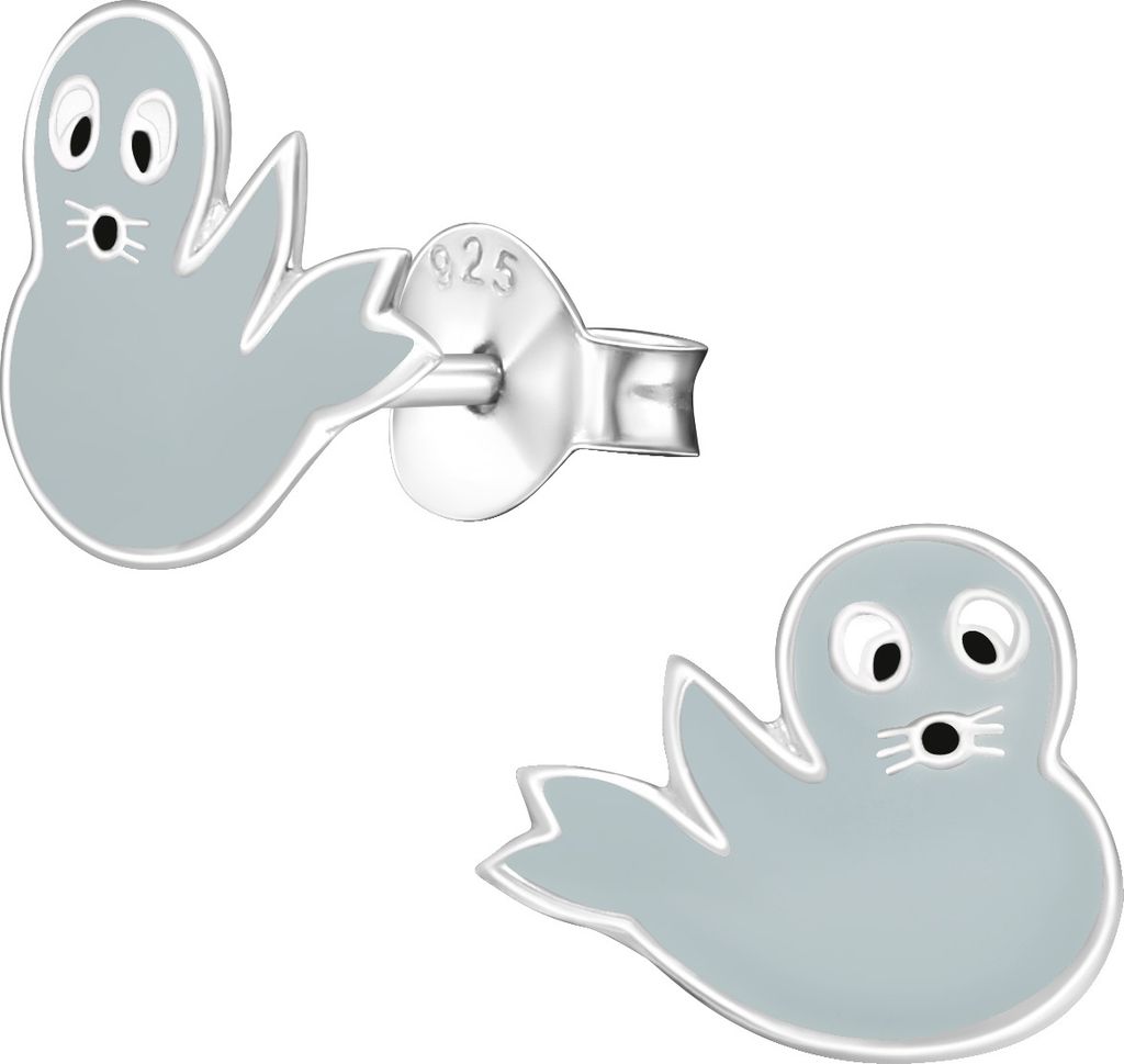 Ohrstecker 925 Sterling Silber mit Robbe Produktbild 