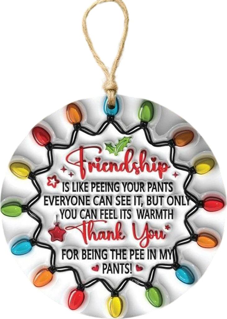 Freundschafts-Weihnachtsschmuck aus Acryl, Geschenk für die beste Freundin, Weihnachtsbaumschmuck zum Aufhängen für Frauen, Schwester, Kollegin