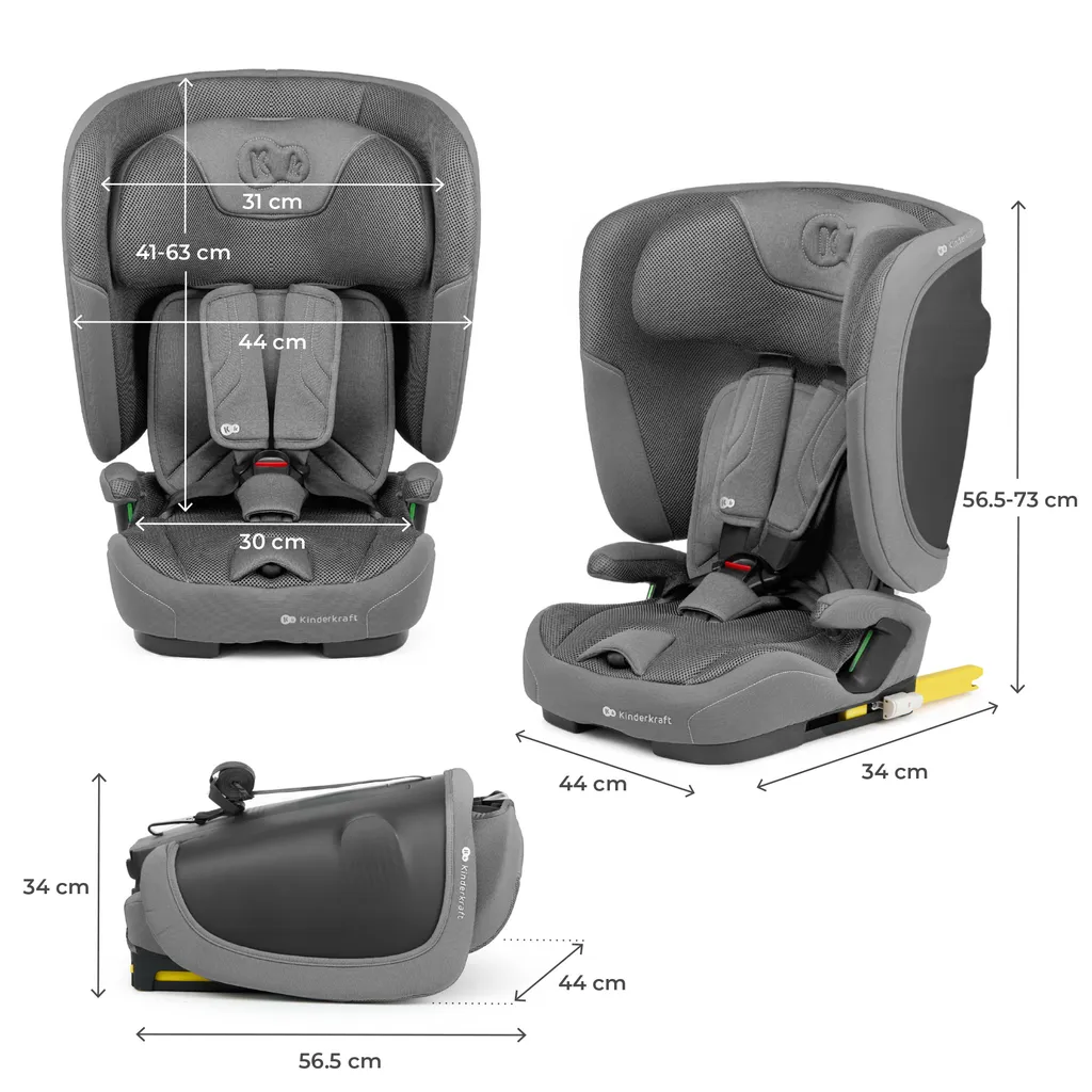 Siège auto sécurisé Kinderkraft Fix2Go i-Size anti-erreur gris - 20