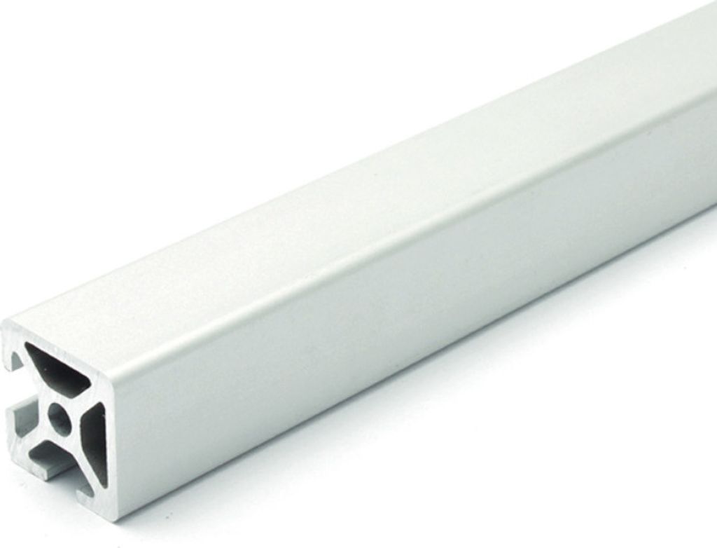 Länge 1140mm - Design-Aluminiumprofil 20x20L 2 Nuten verdeckt-90° I-Typ Nut 5 (leicht), silber eloxiert. Aluminium Profil 20x20 Alu Profil 20 x 20