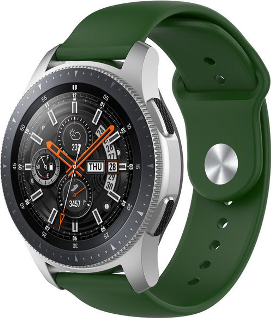 Strap-it Samsung Galaxy Watch 46mm Sportarmband (Armeegrün)