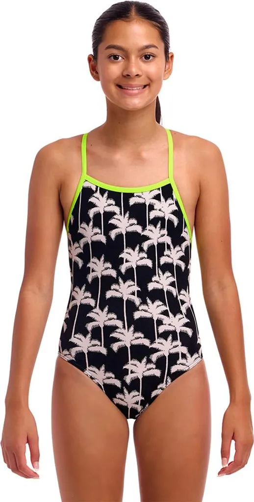 Maillot de bain fille noir 10 ans Funkita Strapped In durable et opaque