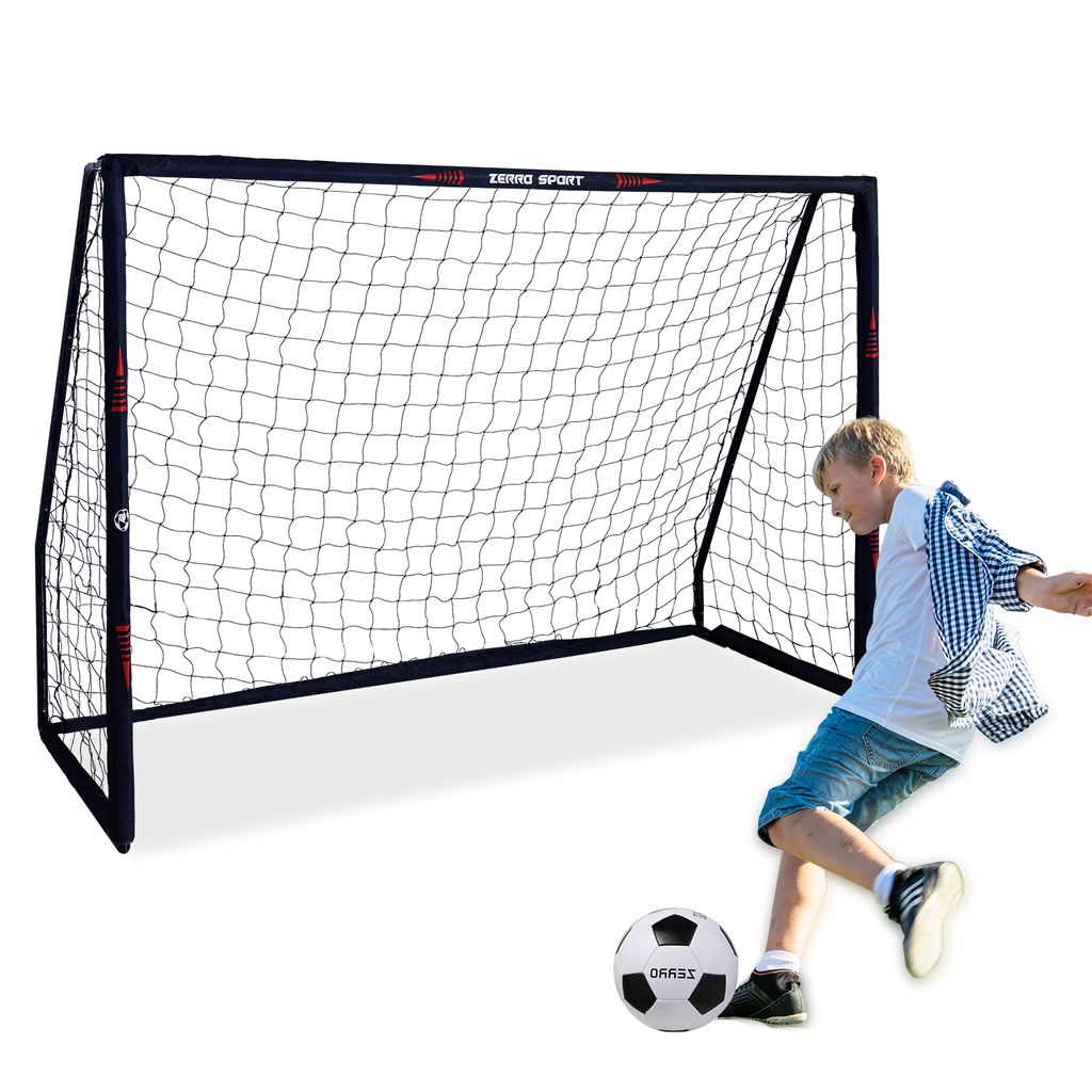 ZERRO Fussballtor Outdoor Fußballtor für Erwachsene und Kinder zum Spielen und Trainieren im Garten , Size : 240cm mit Fußball