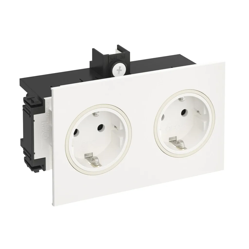 Prise Rehau SIGNA IN 2-fach 6121014 : Solution Montage Goulotte BRK