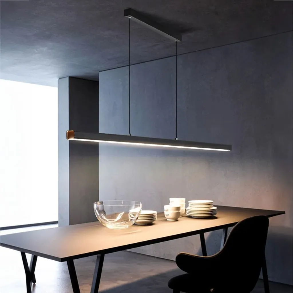 Lampe Suspendue Toolight APP1448-CP 100cm Black : Design Moderne Noir - 7