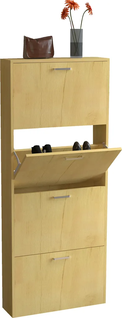 Scarpiera Slim Sulos Rovere Miele 144x59x17 cm | Salvaspazio Ingresso
