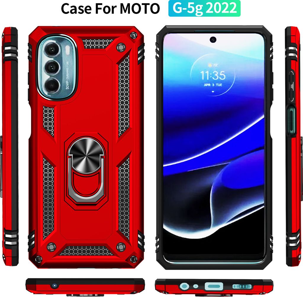 Moto G 5G 2022 Hülle, Dual Layer Robust Militäre Produktbild 