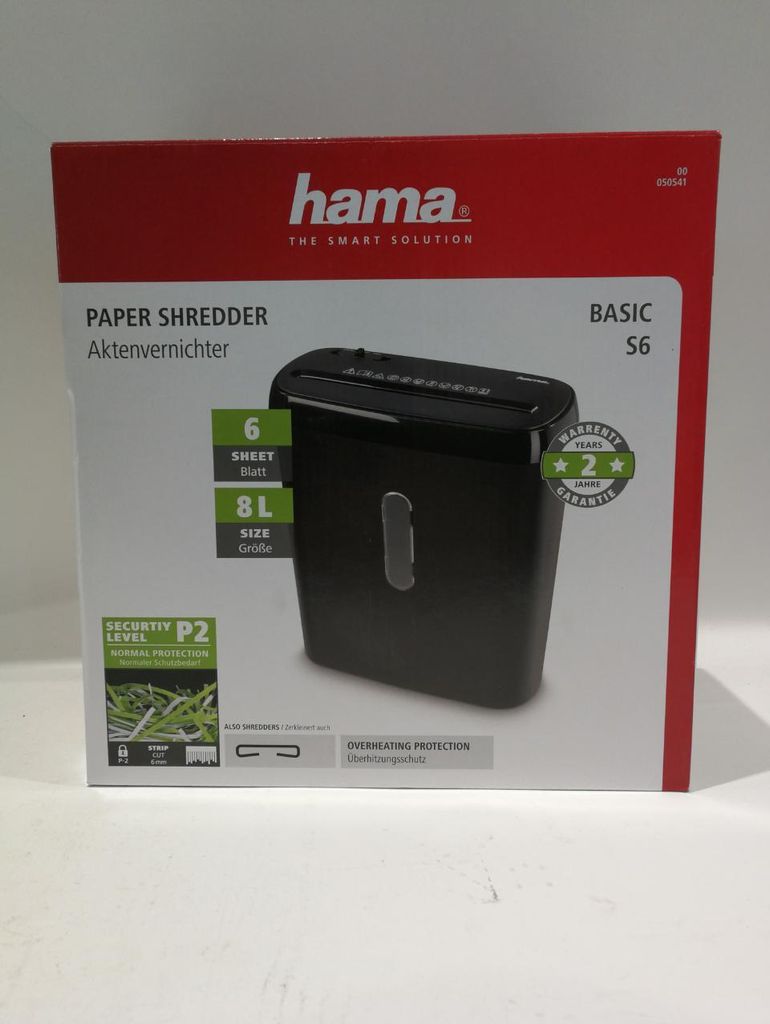 hama Basic S6 Aktenvernichter mit Streifenschnitt P-2, 6 Produktbild 17