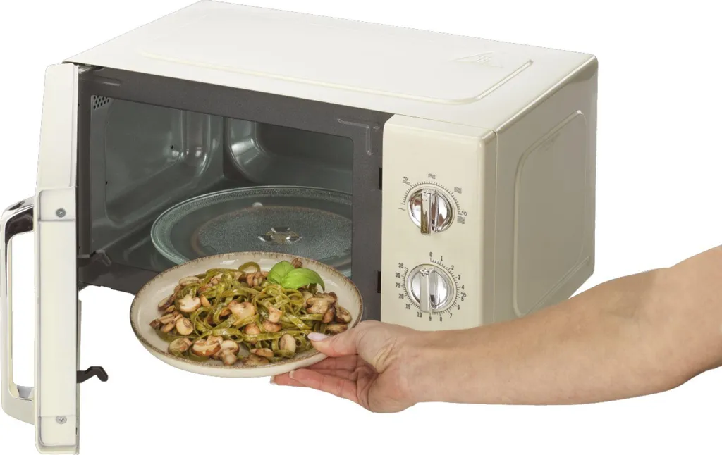Micro-ondes rétro idéal pour réchauffer et décongeler rapidement 20L - 10