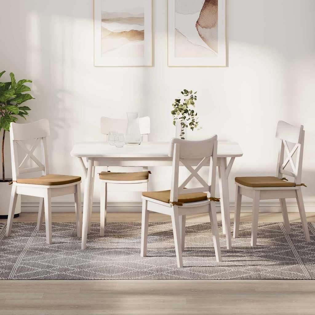 CLORIS Sitzkissen 4 pcs Braun 40 x 40 x 3 cm Samt - Gartenmöbelauflagen 42015214