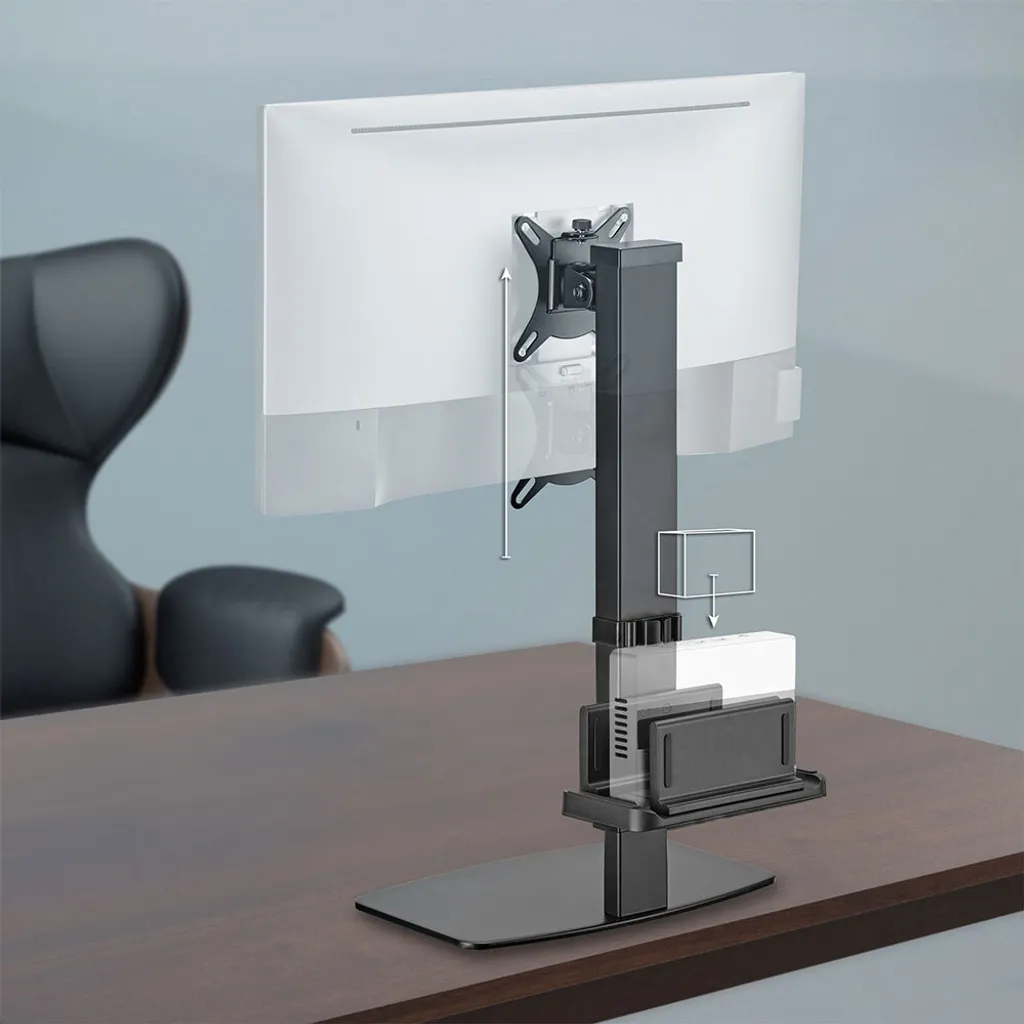 Support de table ergonomique pour écran TV et Mini PC de bureau - 5