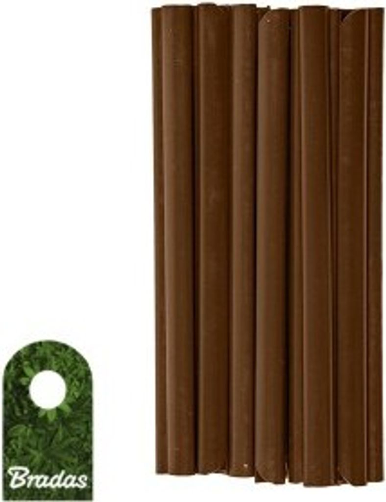 20 Stk. Befestigungsclips für Zaunblende braun Bradas