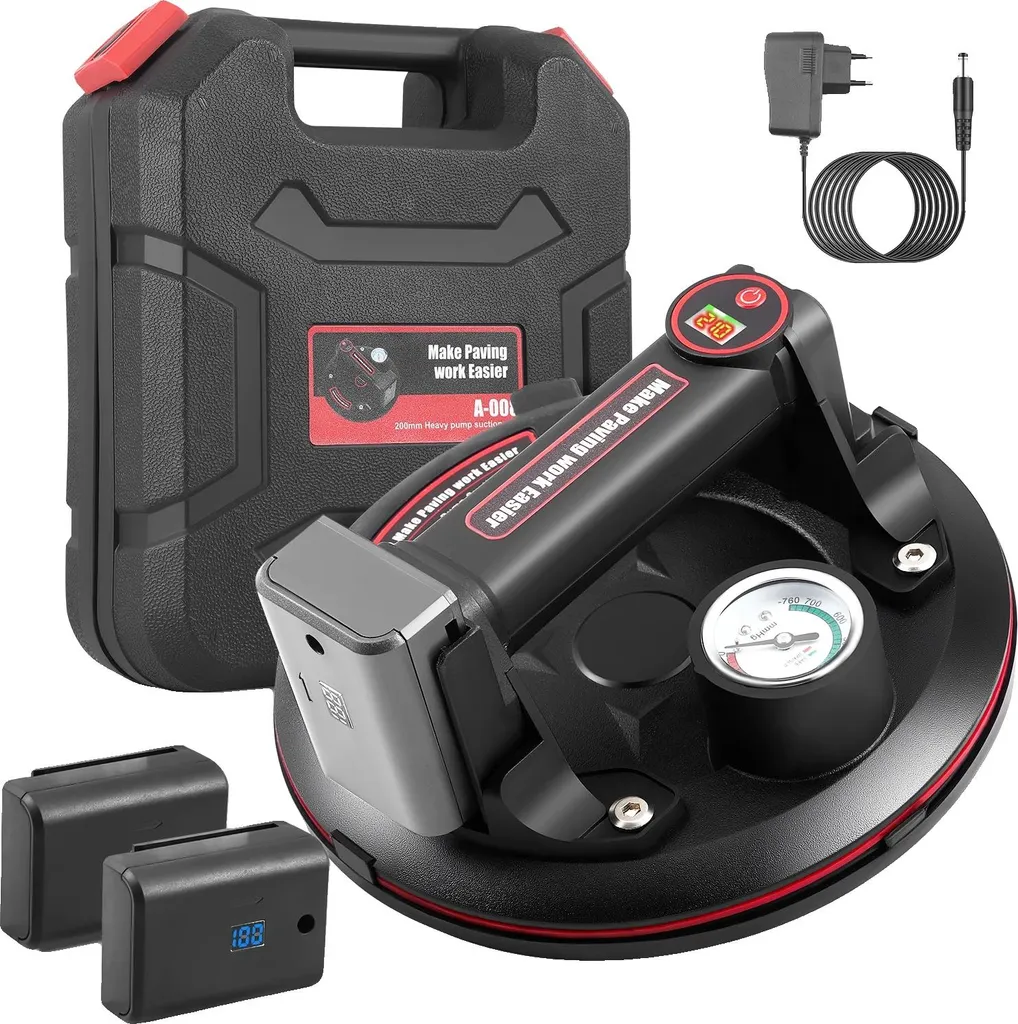 Lève-personne électrique à ventouses 250 kg - Système double batterie noir
