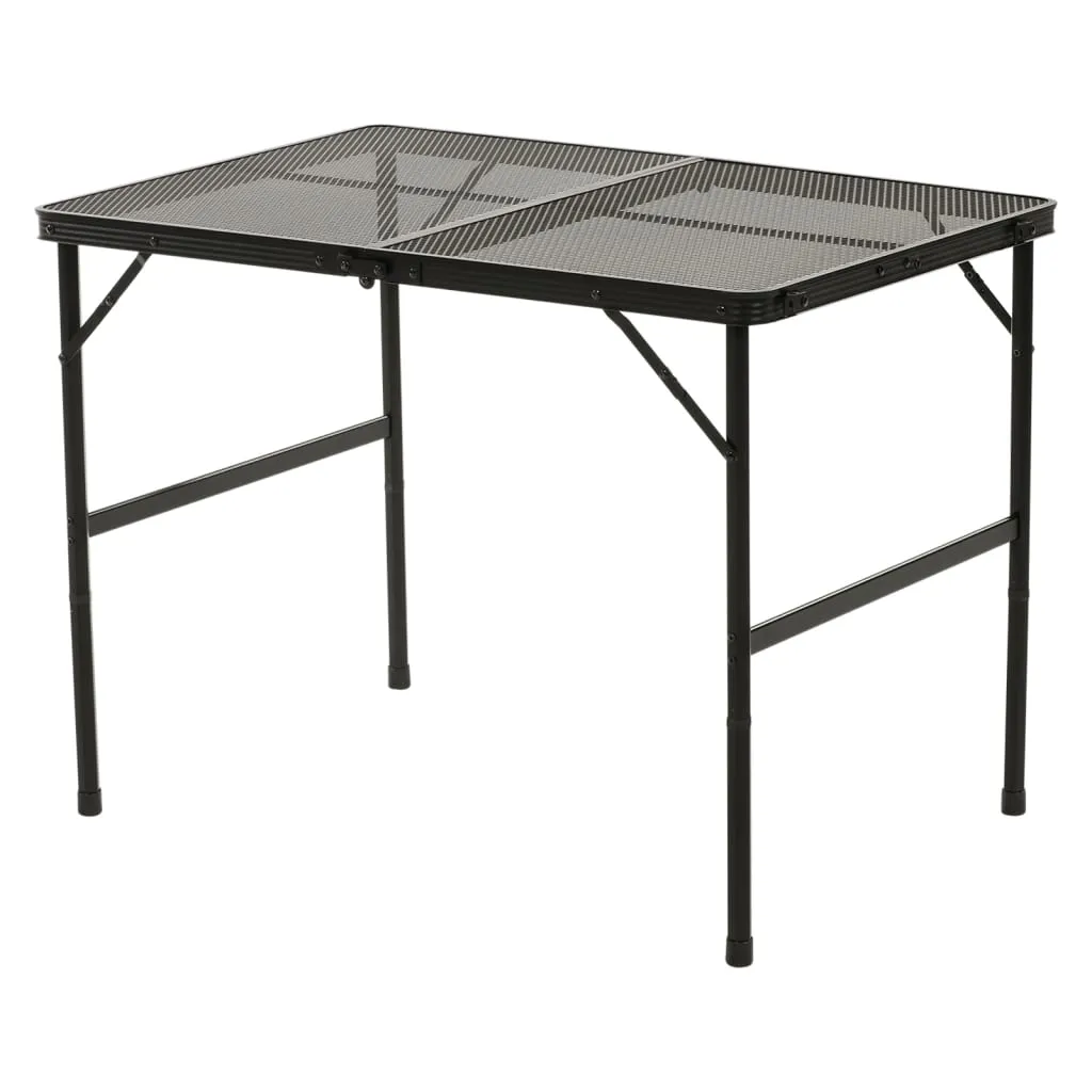 Table de camping 4 personnes Greccio 90 Mesh Noir pour voyage et van