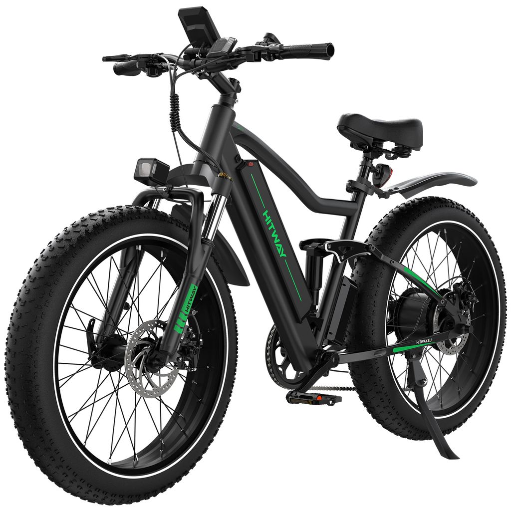 HITWAY Off-Road E-Bike 26 Zoll 4.0 Fat Tire MTB Elektrofahrrad Mountainbike mit NFC, 48V 16Ah 768 Wh, LCD Display, 7 Gang pedelec, Heckmotor für H...