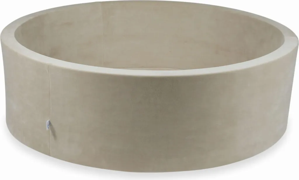 Piscina a Secco 130x40cm Velluto Soft Beige | Senza Palline | Gioco Sicuro