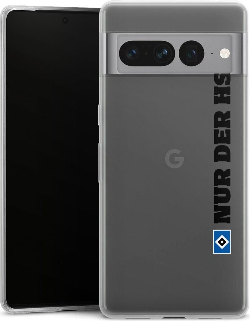 DeinDesign Slim Hülle für Google Pixel 7 Pro Silikon Case Ultra Dünn Handyhülle HSV Hamburger SV transparent