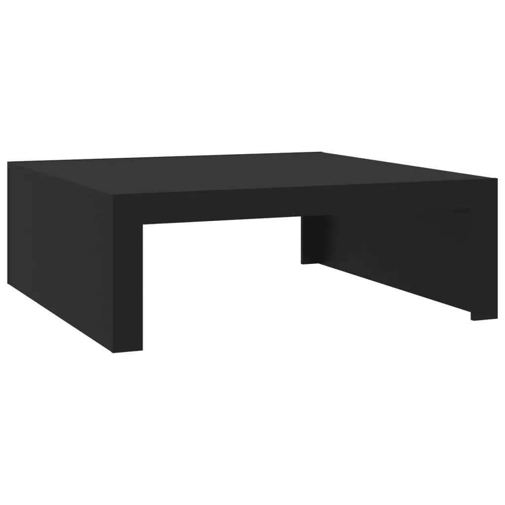 Tavolino nero 100x100x35 cm in materiale ligneo