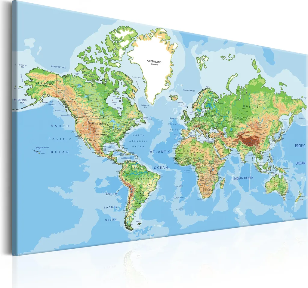 Quadro in tessuto non tessuto - Esplora il mondo! 60x40 cm Mappe k-C-0026-b-a