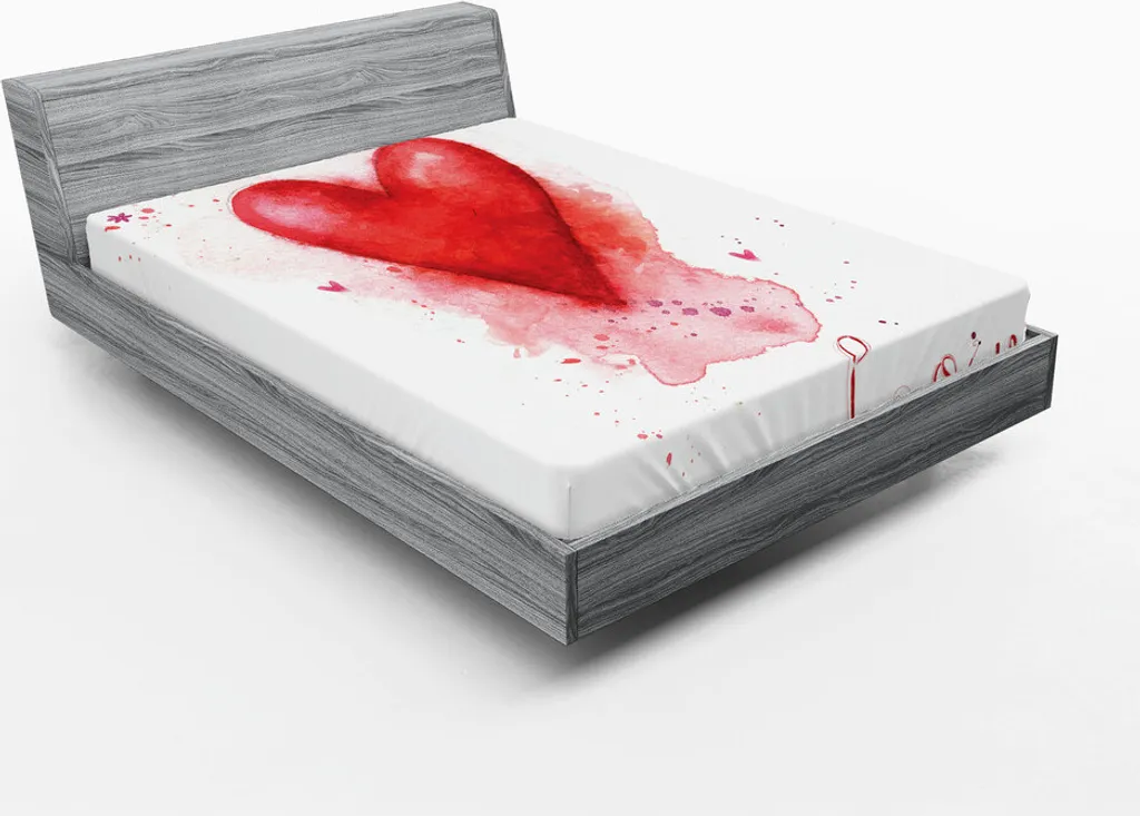 Lenzuolo Angoli 180x200 ABAKUHAUS Cuori Boho - Biancheria Letto