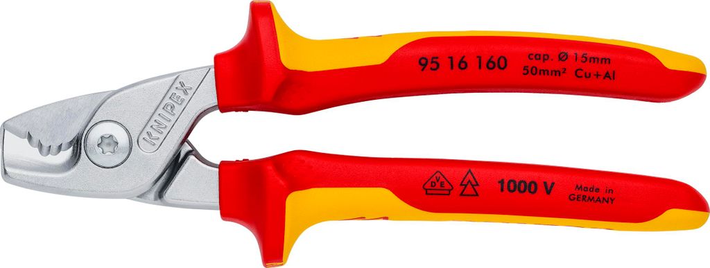 NW-KNIPEX Cesoie per cavi (lunghezza 160 mm / testa cromata Immagine del prodotto 
