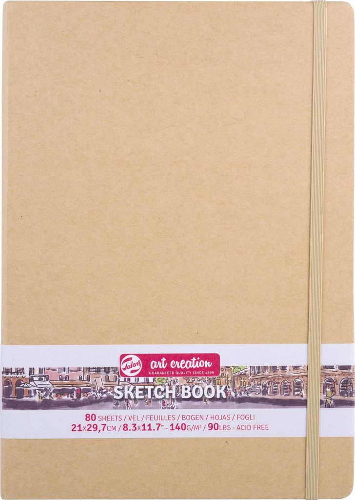 Talens Art Creation - Skizzenbuch Art Creation 80 weiße Blätter 140gr 210x300mm Kraft | 5 Stück