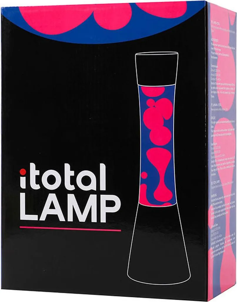 I-TOTAL Lampe à lave violet rose originale 40cm décorative tendance