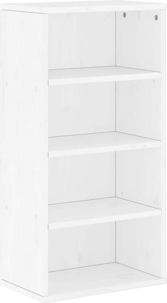 Beistellschrank ODDA Weiß 40x24x79 cm Massivholz Kiefer
