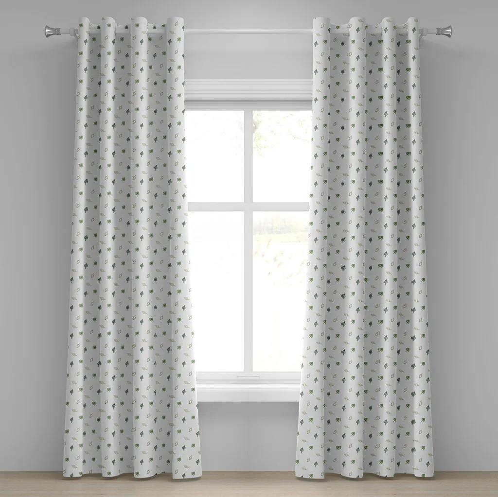 Tende Lavabili ABAKUHAUS 280x225 cm Verde Minimalista Occhielli