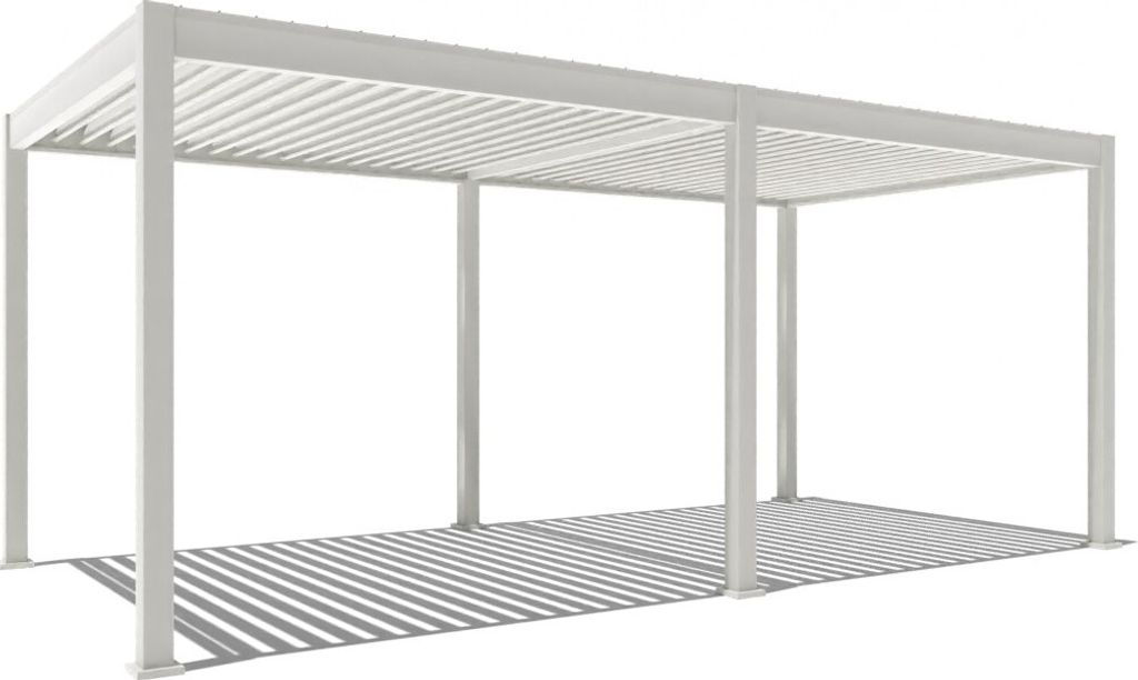Deluxe Elektrisch Pavillon Terrassenüberdachung Aluminium LED 3 x 6 M