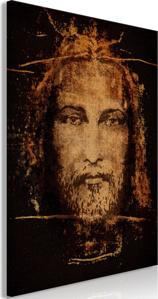 Italienischer Leinwand Leinwandbild - Shroud of Turin (1 Part) Vertical 20x30 cm Menschen h-C-0190-b-a