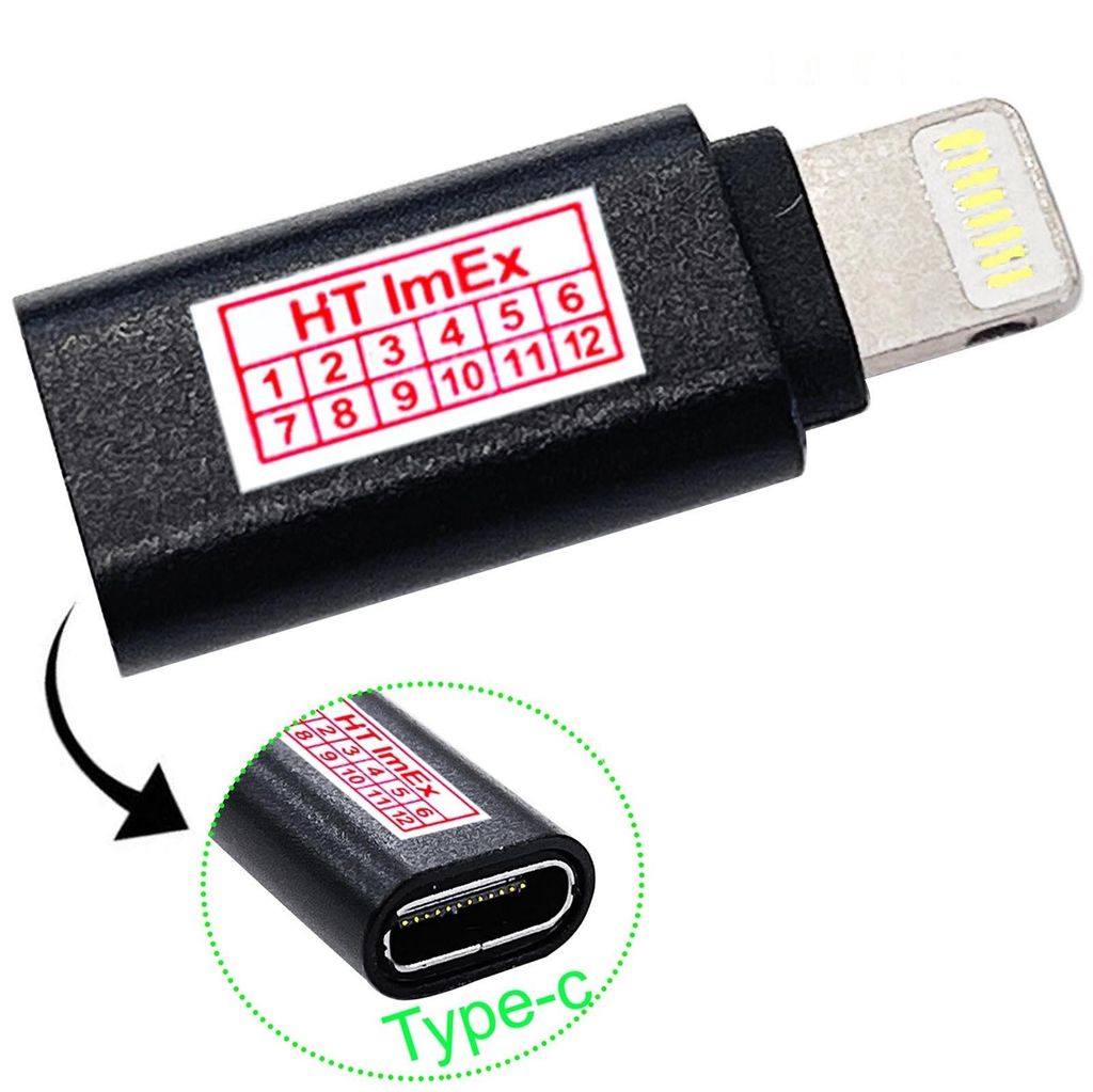 8-Pin-Adapter stecker auf USB-C Buchse konverter kompatibel mit iphone, iPad