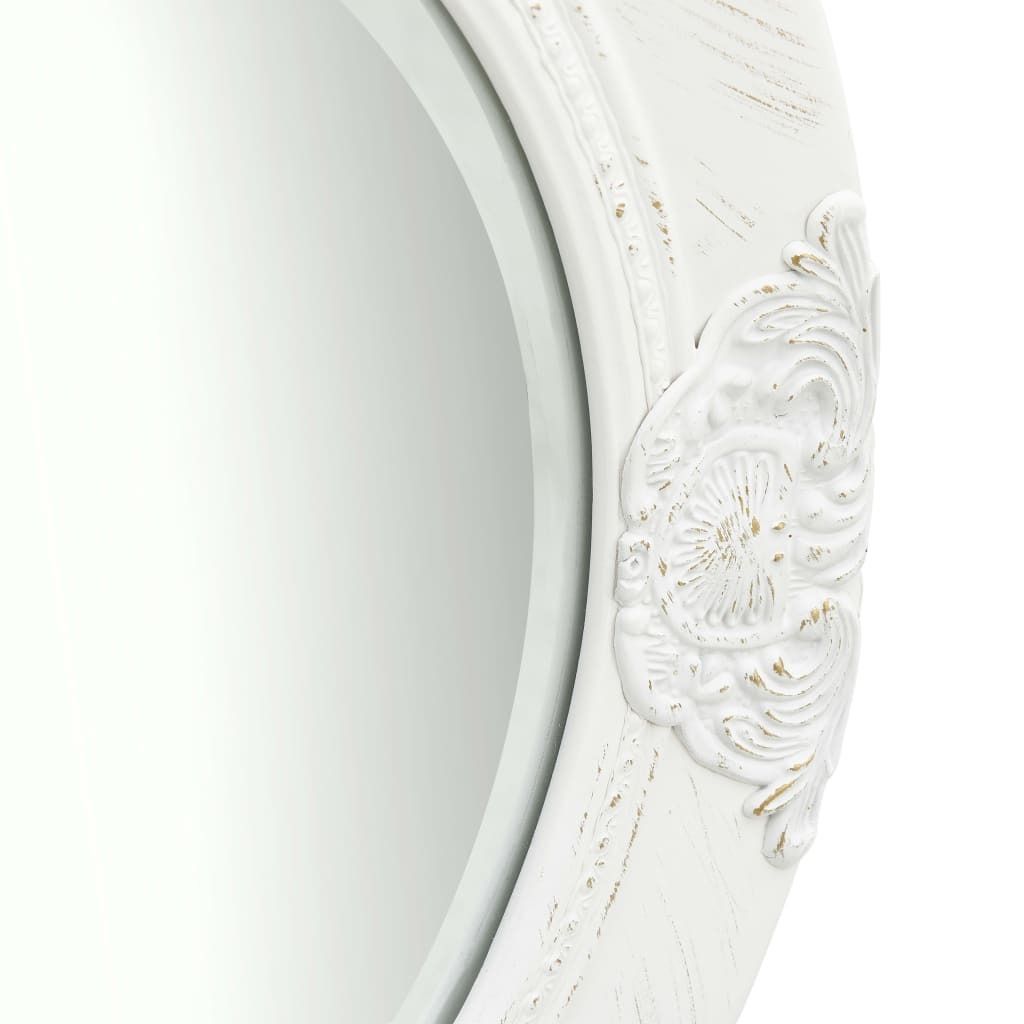 vidaXL Wandspiegel im Barock-Stil 50 cm Weiß Produktbild 2