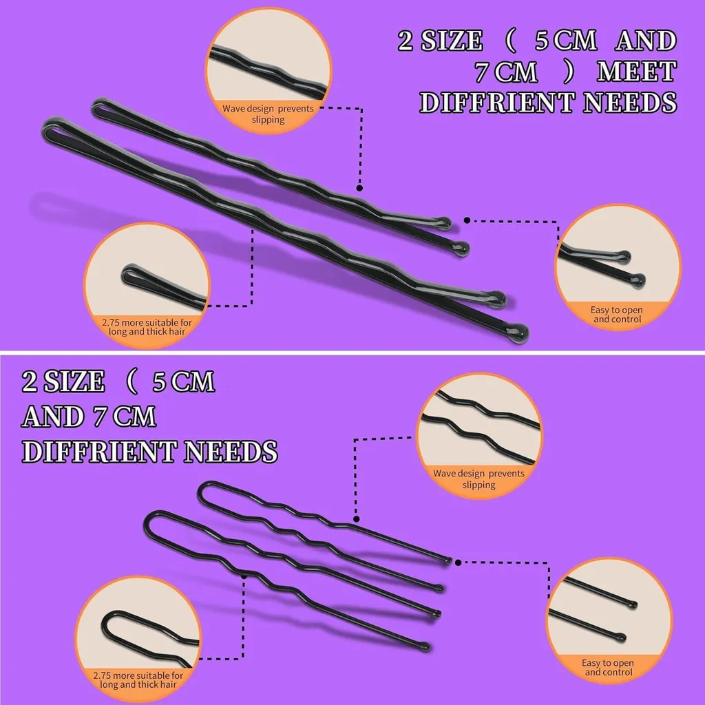 Set coiffure chignon et queue-de-cheval : 300 épingles et élastiques - 4