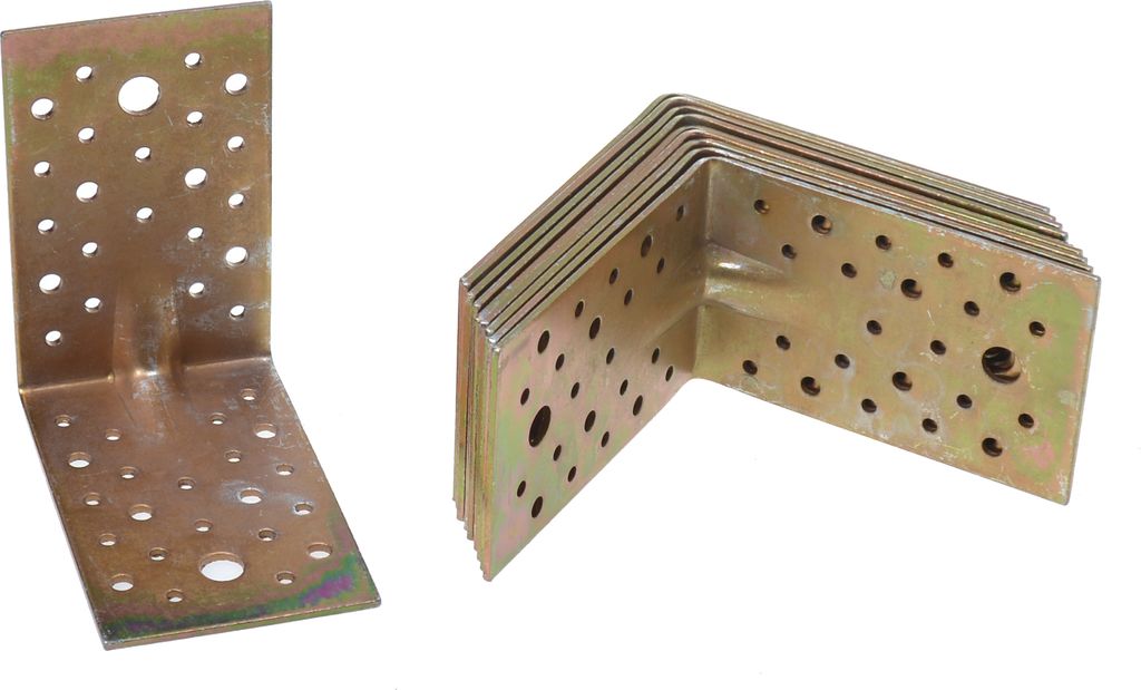 Aqbau Schwerlast-Winkelverbinder mit Sicke 125x125x80mm Winkelverbinder 10stk.