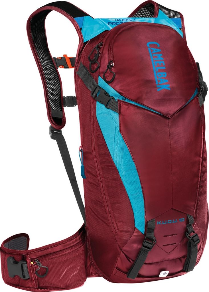 Camelbak Trinkrucksack K.U.D.U Protector 10, 10 Liter, Burgunderrot Blau, S/M