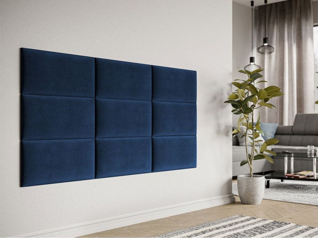 Čalouněný nástěnný panel 60x30 PAG - modrá Obrázek produktu 