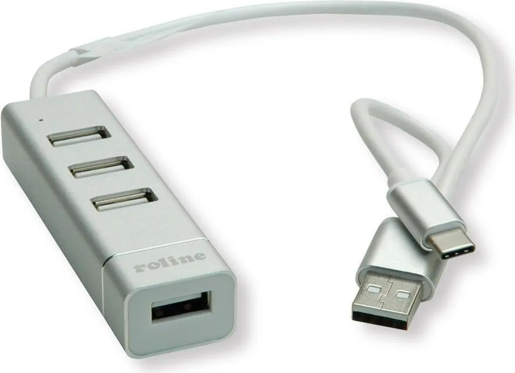 ROLINE 14.02.5037 Hub Industriale USB 2.0 4 Porte Alluminio
